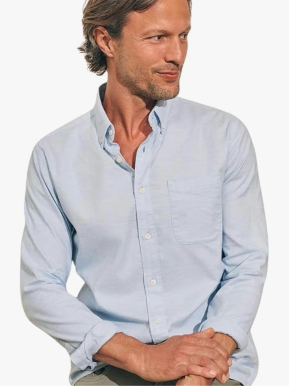 Faherty Light Pink Oxford Button-Down Shirt